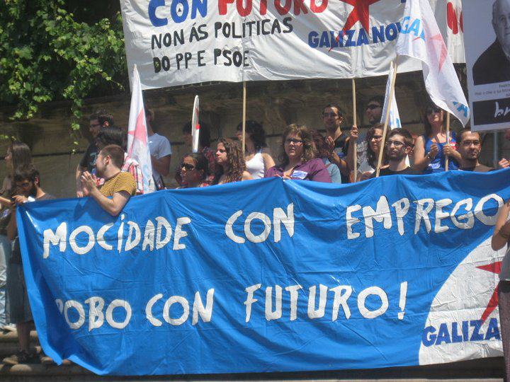 Jóvenes de Galiza Nova podrían enfrentarse a multas de hasta 20.000 euros por protestar por el desempleo juvenil
