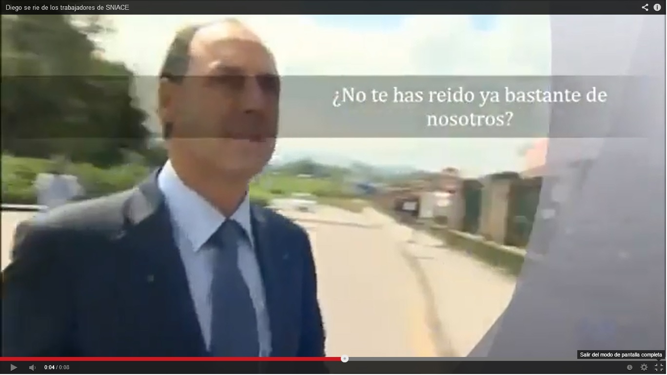 (Vídeo) El presidente de Cantabria asegura ir a reírse de los trabajadores de SNIACE