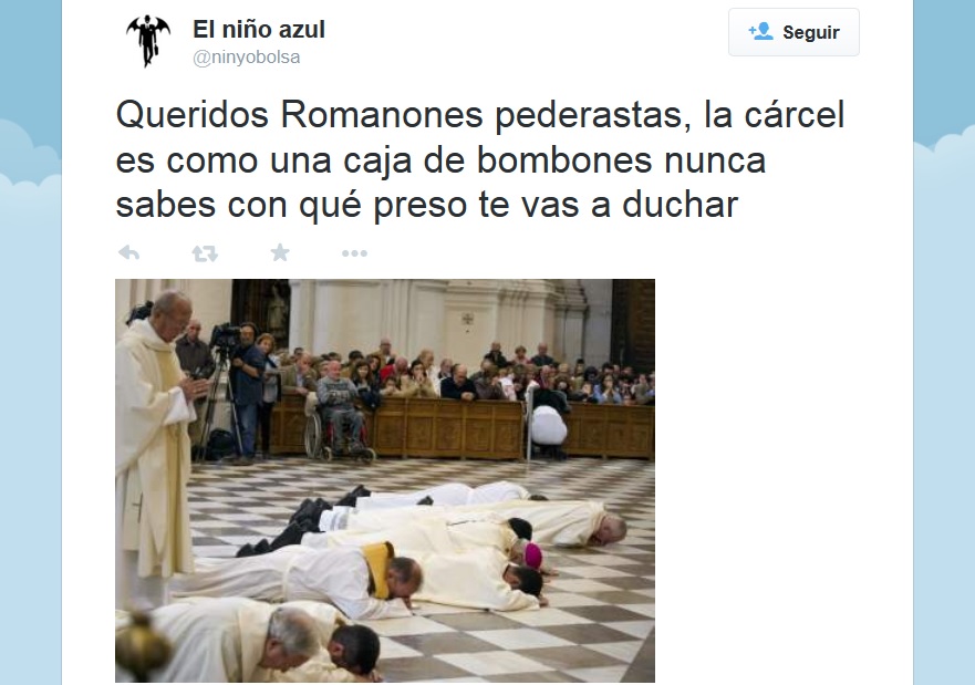 Indignación en Twitter ante el gesto arrepentido del arzobispo de Granada por encubrir la pederastia