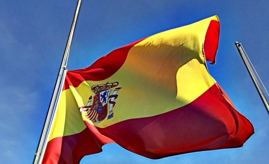 Bandera España - Media asta